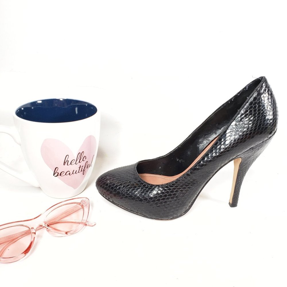 Vince Camuto Textured Platform Leather Heels, 7